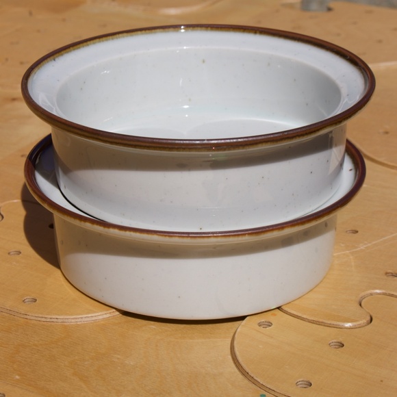 Dansk Design Denmark Niels Refsgaard Midcentury Brown Mist Bowls Set Of 2 - Picture 5 of 15